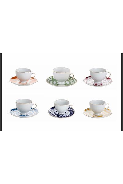 Porland 12 Piece Morocco Mixed Color Coffee Set