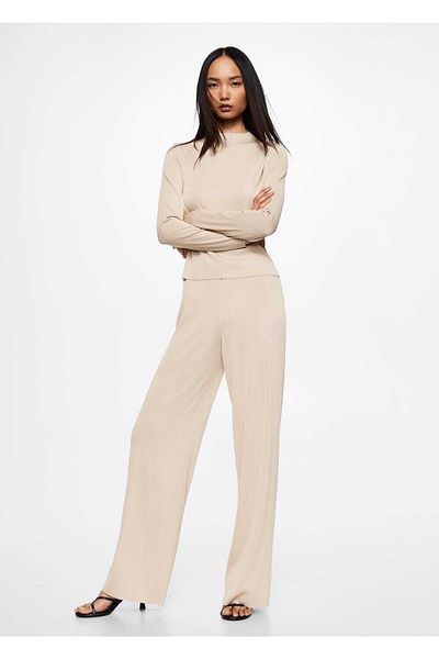 MANGO Woman Tricou plisat
