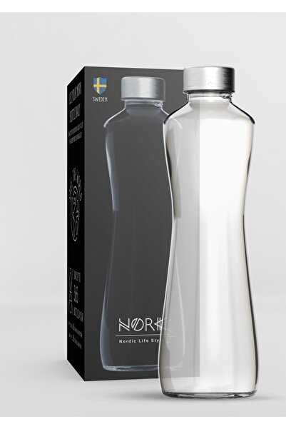 Norka Sport زجاجة تحفيزية زجاجية كبيرة الحجم سعة 750 مل - زجاجة مياه