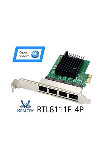 4 Port Realtek Rtl8111f 1gbe Pcıe X1 Ethernet Kart - Ops7081rtl