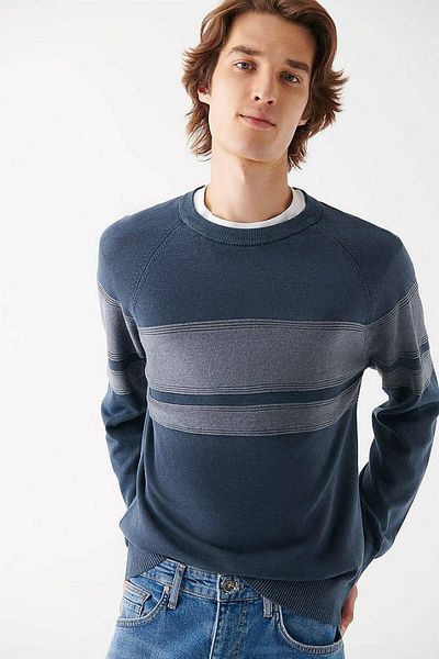 Mavi Ανδρικό πουλόβερ Crew Neck Night Navy Blue 0710034-70490