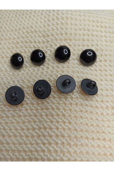 hobim42 Pearl Button Baby Knitting Hobby Button 8 Pieces Medium Size Black