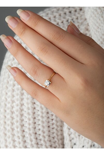 Çelikoğlu Kuyumculuk 8 Ayar Ayar Altın Tektaş Yüzük 1,48 Gr