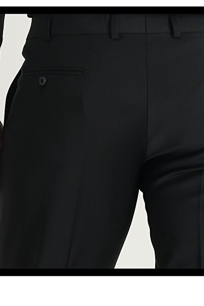 Varetta Ανδρικό παντελόνι από ύφασμα εφαρμοστό Polyviscon σε μαύρο χρώμα