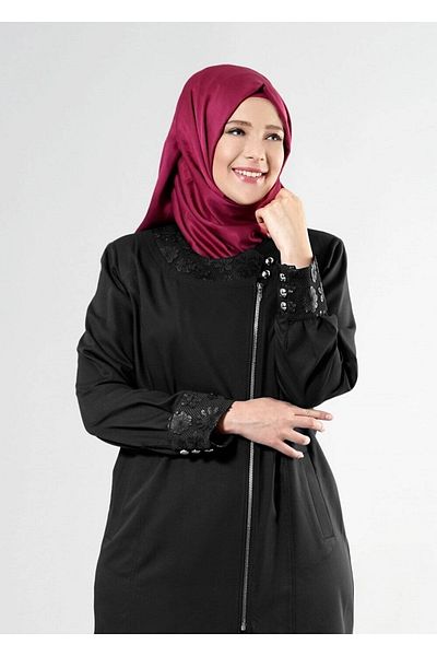 TRENDTESETTÜR Γυναικείο Μαύρο T 1543 Natalia Hijab Trench