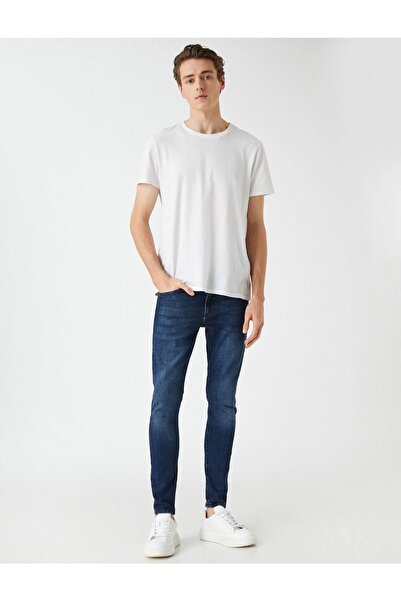 Koton 3sam40058nd Чоловічі джинсові штани Super Skınny Indigo Stone