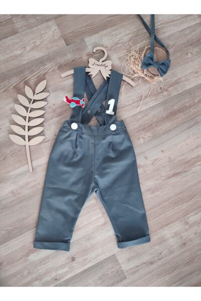 Feriatolye Uçak Konsepti Erkek Bebek Salopet Doğum Günü Kıyafeti