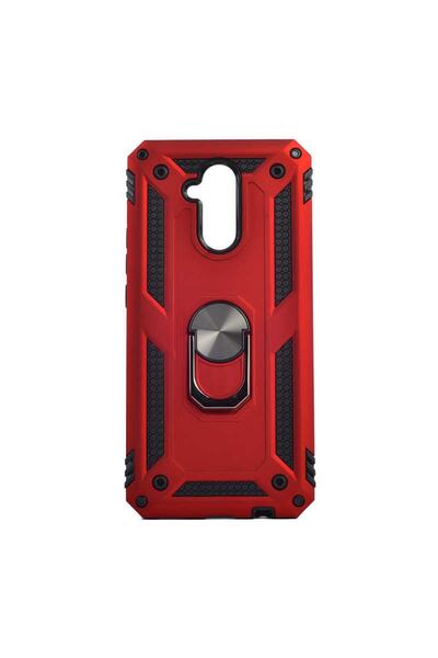 ZM STORE Huawei Mate 20 Lite Kılıf Zore Vega Tank Yüzüklü Standlı Kapak