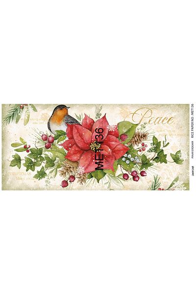 LİNEART Brass Decopage Paper La Met136