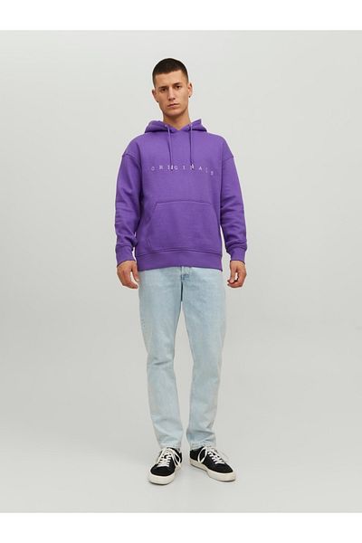 Jack & Jones Jack&jones Hooded Dark Lavender Men's Sweatshirt 12176864