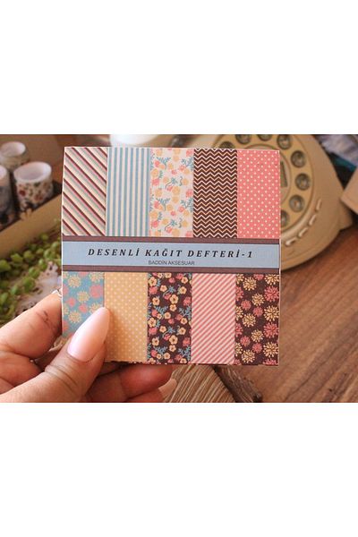 akcepazar 30 Sheets Patterned Paper Notebook Journal Vintage