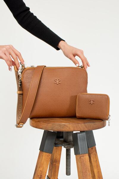 ImPolo حقيبة كتف نسائية من Cemre Nora Tan ومحفظة مقاس 22x29 ومحفظة مقاس 10x12