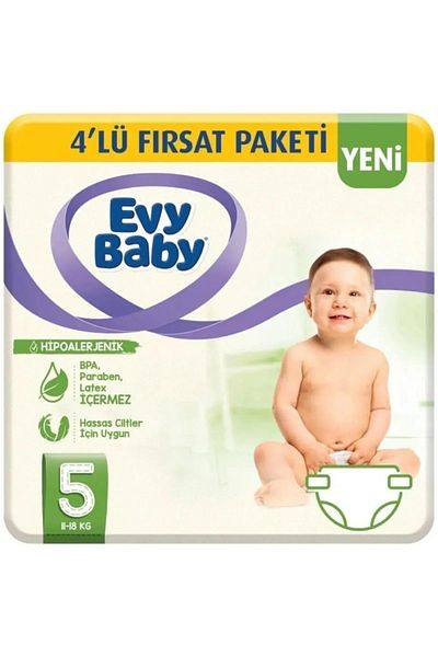 Evy Baby Size 5 Junior Baby Diapers - 22 Pieces 11-18 Kg (new)