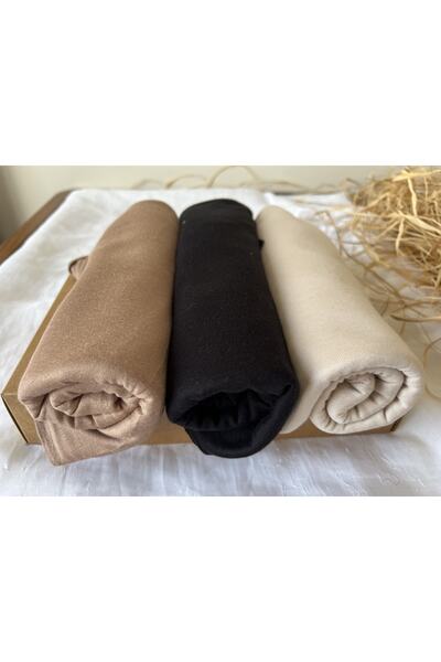 EZ STORE Τριπλό Σάλι από Χτενισμένο Βαμβάκι (ΜΑΥΡΟ ΜΠΕΖ ΚΑΠουλινό) Λύκρα