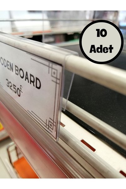 Özfiliz Mağaza Ekipmanları 10 Adet Pvc Etiketlik 10x4 Cm Tele Geçebilir Cama ...
