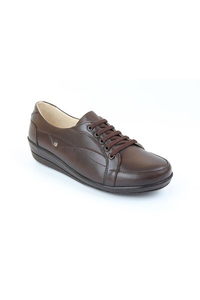 DİA COMFORT Women's Brown Diacomfort Sophia Orthopedic Genuine Leather Shoes