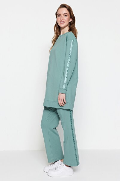 Trendyol Modest Sweatsuit-Set - Grau - Relaxed Fit