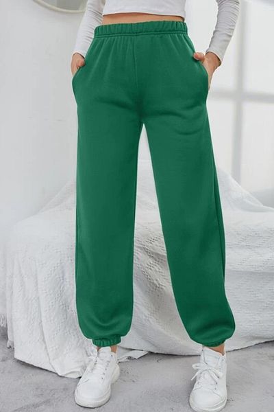 MODAGEN Γυναικεία πράσινη μονόχρωμη Elasticized Oversize Φούτερ