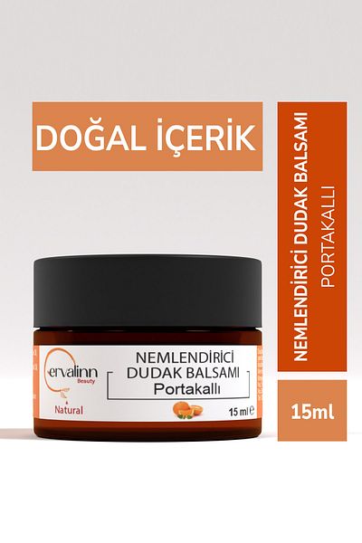 Ervalinn Natural Lip Balm (LIP BALM) Moisturizer that prevents drying and cracking 15 ml (Orange)