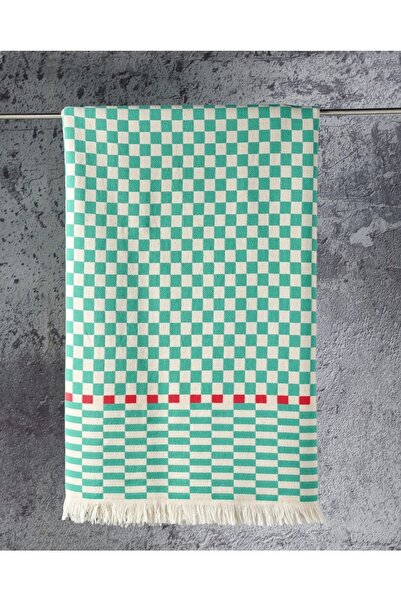 KARAKRAL Dama Desenli Jakarlı Şal 65x220 Cm