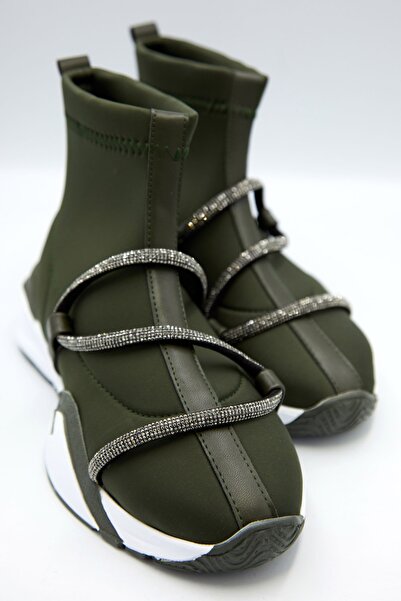 DUYGUSHOESBAG حذاء نسائي بتفاصيل حبل مرصع بالأحجار