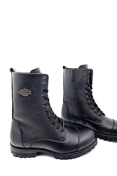 Bulldozer Μαύρες χειμερινές μακριές μπότες Unisex με φερμουάρ