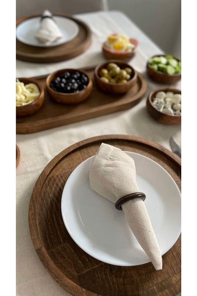 Viemso Set of 4 Natural Linen Authentic Napkins