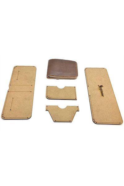 Foottab Ipekbazaar Hobby Classic Horizontal Leather Wallet Template 4 Piece Mold Ib02