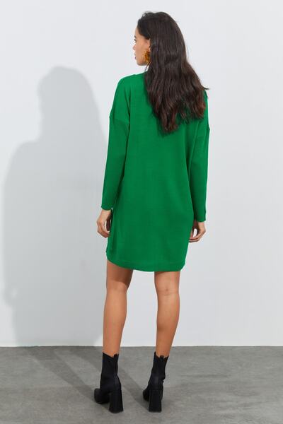 Cool & Sexy Γυναικείο Πράσινο Πλεκτό Τούνικ YV110