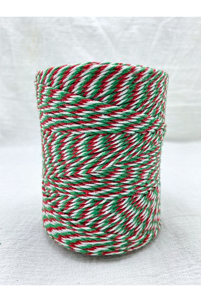 E Elmas Three Color Bundling Rope Green Red White (2-3MM-200GR-200M)