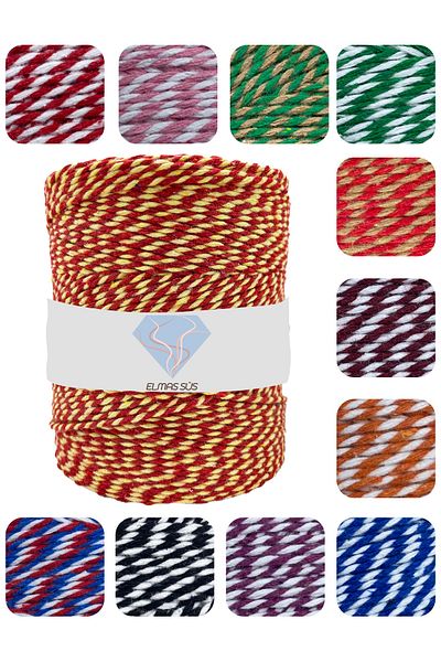 E Elmas Two Color Bundling Rope Yellow - Red (2-3MM-200GR-200M)