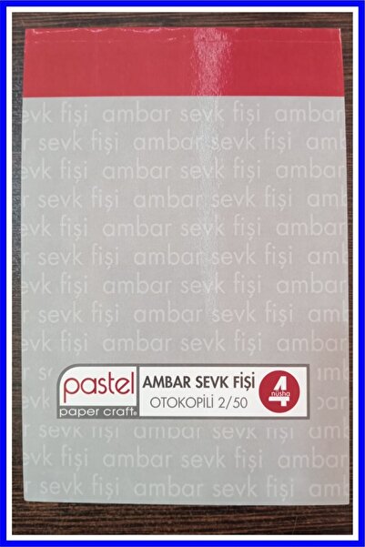 Pastel Ambar Sevk Fişi 14x20 Cm Boyutunda 2/50 Otokopili 1 Asıl 3 Suret 4 Nüs...