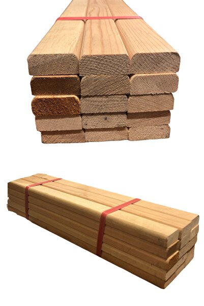 OverPazar Silinmiş Ahşap Bahçe Dekorasyon Çıtası Ham Ahşap Ahşap Çıta 49*4*2 Cm