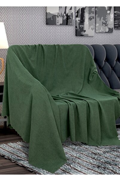 POYRAZ غطاء سرير أريكة من نفتي جرين غير قابل للانزلاق على الوجهين