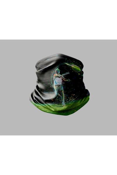 Buffalo قناع راكب الدراجة النارية بتصميم التنس، طوق رقبة خارجي للجنسين