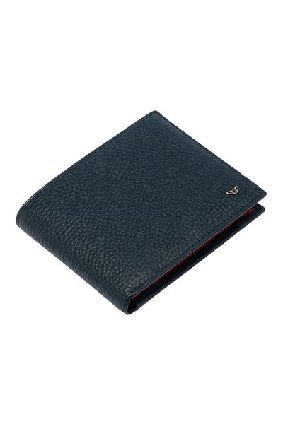 Tergan Navy Blue Leather Men's Wallet 01465n74