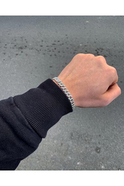 Medusa Jewelry Taşlı Ince Çelik Bileklik Sims Chain