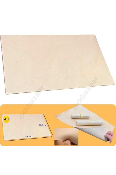 ipekbazaar Full Vegetal Vaketa Piece Leather, A3-(29,7X42 CM) Genuine Leather Suitable for Pattern and Painting for Leather Hobby