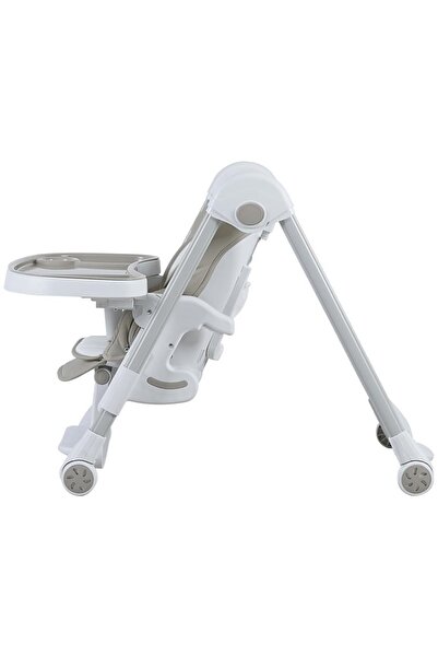 Prego Lucca Asansörlü- Tekerlekli Çift Tepsili Mama Sandalyesi