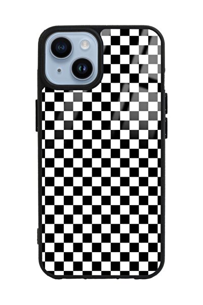 Spoyi Iphone 14 Damalı Tasarımlı Lansman Glossy Telefon Kılıfı