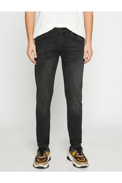 Koton 3sam40036nd Slim Ανδρικό Jean Παντελόνι Indigo Stone