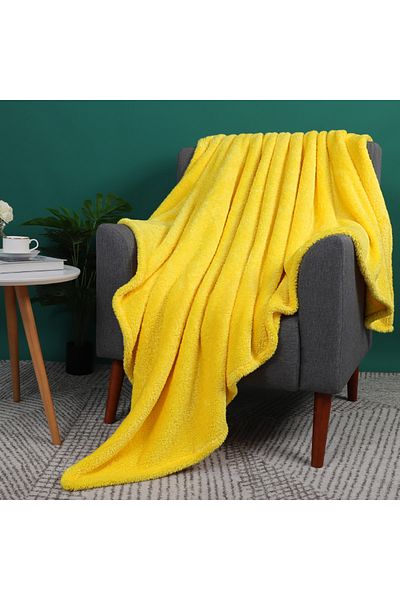 Mulberry Wellsoft Single Blanket Warm Blanket TV Decor Blanket 100x170 Yellow