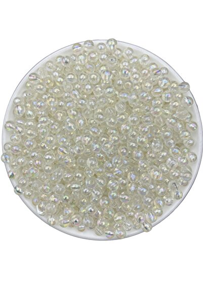 Hedef Bijuteri 6mm Şeffaf Renk Janjanlı Akrilik Top Boncuk,parlak Takı, Çanta...