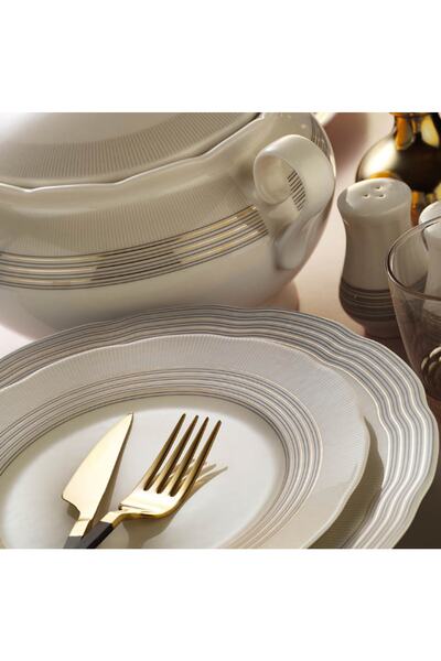 Kütahya Porselen Bone Olympos 62 Parça Yemek Takımı 12240