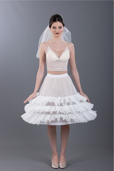 tp trendypetticoat Jupon Tarlatan Trendy Series Tr-232 Pes Voile Volane Mini Rochie Tarlatan