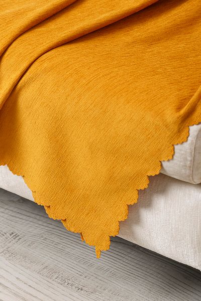 VELERDE HOME Velerde Yellow Chenille Κάλυμμα καναπέ-κρεβάτι διπλής όψης