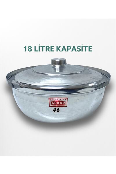 YILDIZ ARKAR Alüminyum Salça Aşure Yahni Kavurma Sos Helvane Tenceresi 18 Lit...