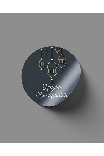 JOVÖ ÇİKOLATA Sticker - Happy Ramadan - 35 Pieces - 4cm