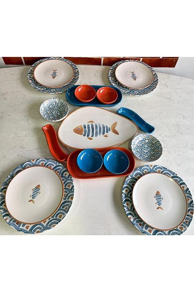 Keramika Koi 19 Piece Breakfast Set for 4 People