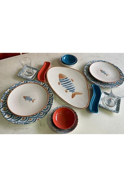 Keramika Koi 15 Piece Breakfast Set for 2 People